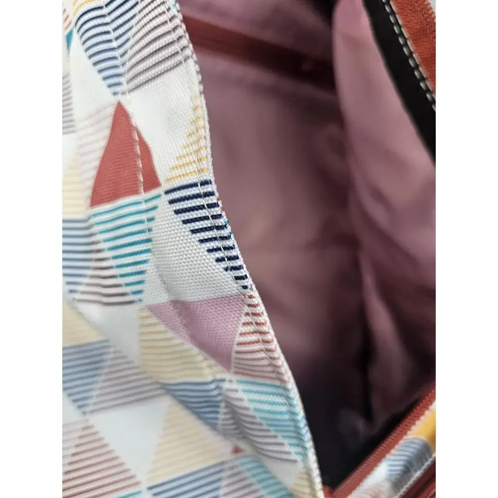 KAVU Rope Sling Crossbody Bag Colorblock Medium Adjustable Strap Outer Pockets